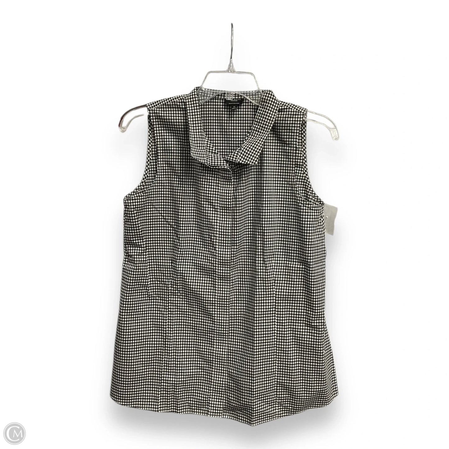 Blouse Sleeveless By Talbots In Plaid Pattern, Size: L