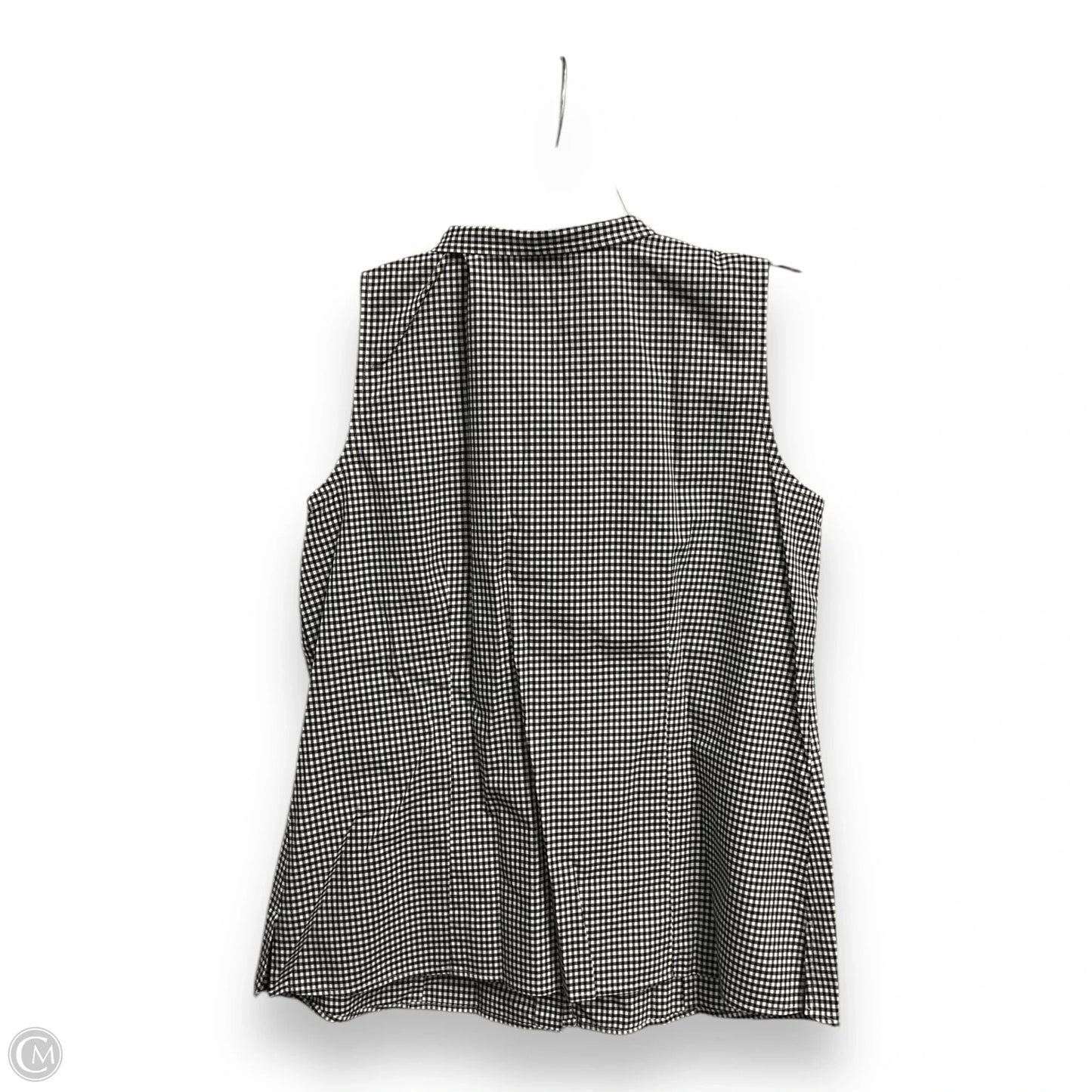 Blouse Sleeveless By Talbots In Plaid Pattern, Size: L