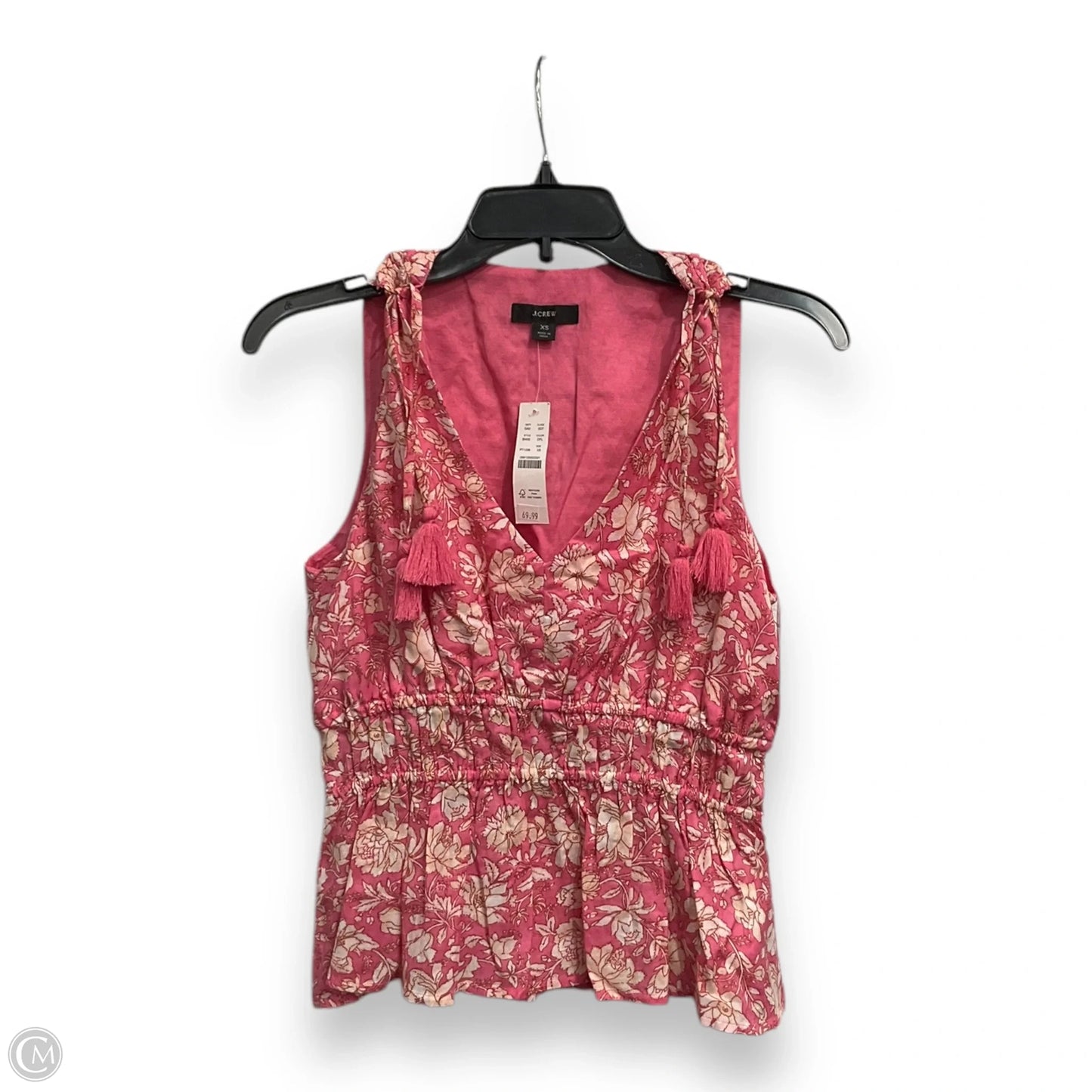 Top Sleeveless By J. Crew In Floral Print, Size: Xs
