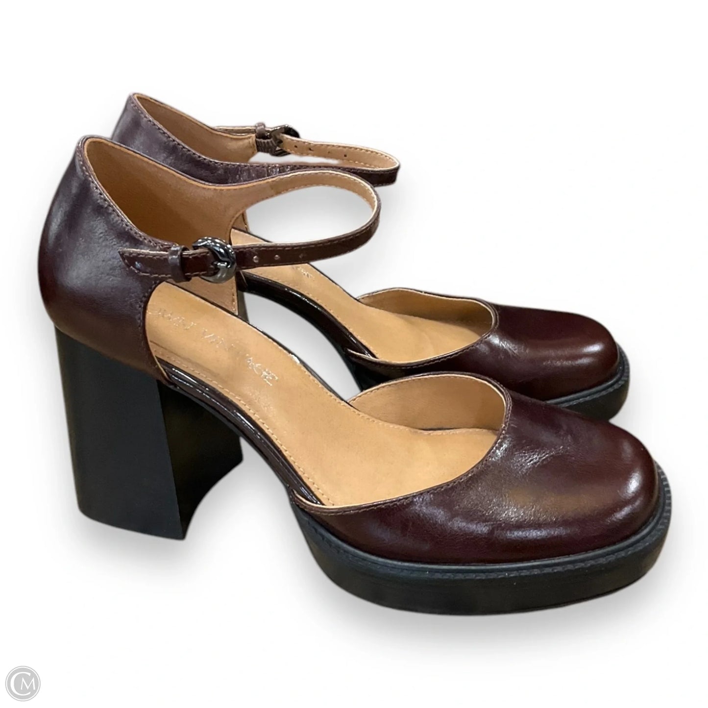 Shoes Heels Block By Crown Vintage In Brown, Size: 8.5