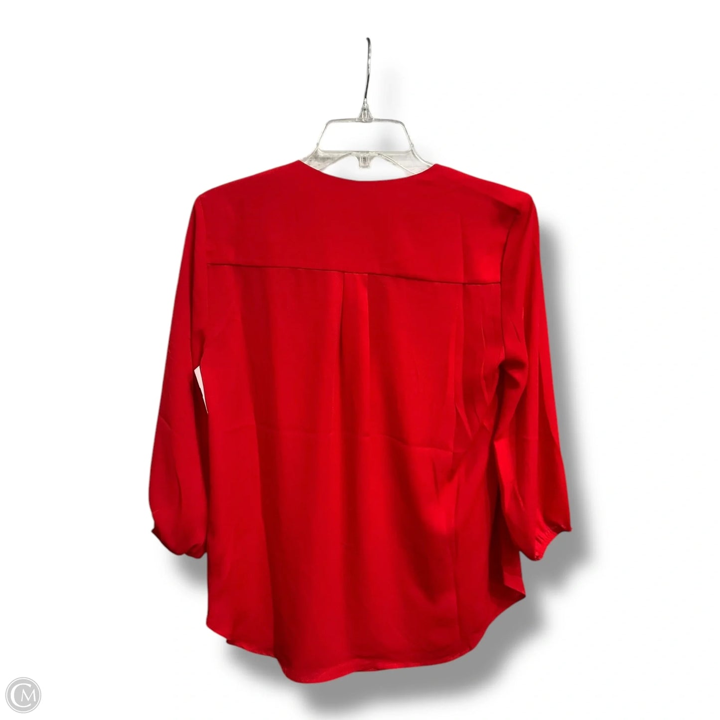 Blouse 3/4 Sleeve By Pleione In Red, Size: M