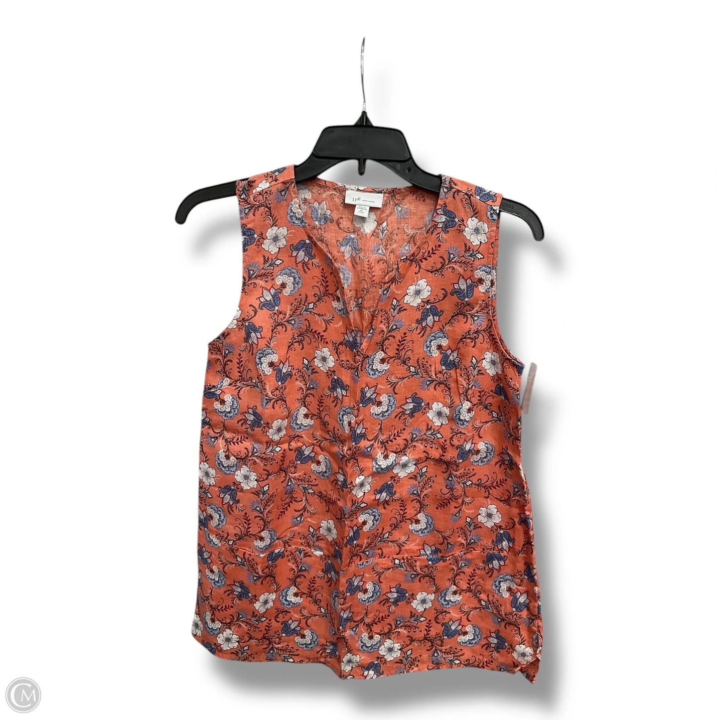 Top Sleeveless By J. Jill In Floral Print, Size: Xsp