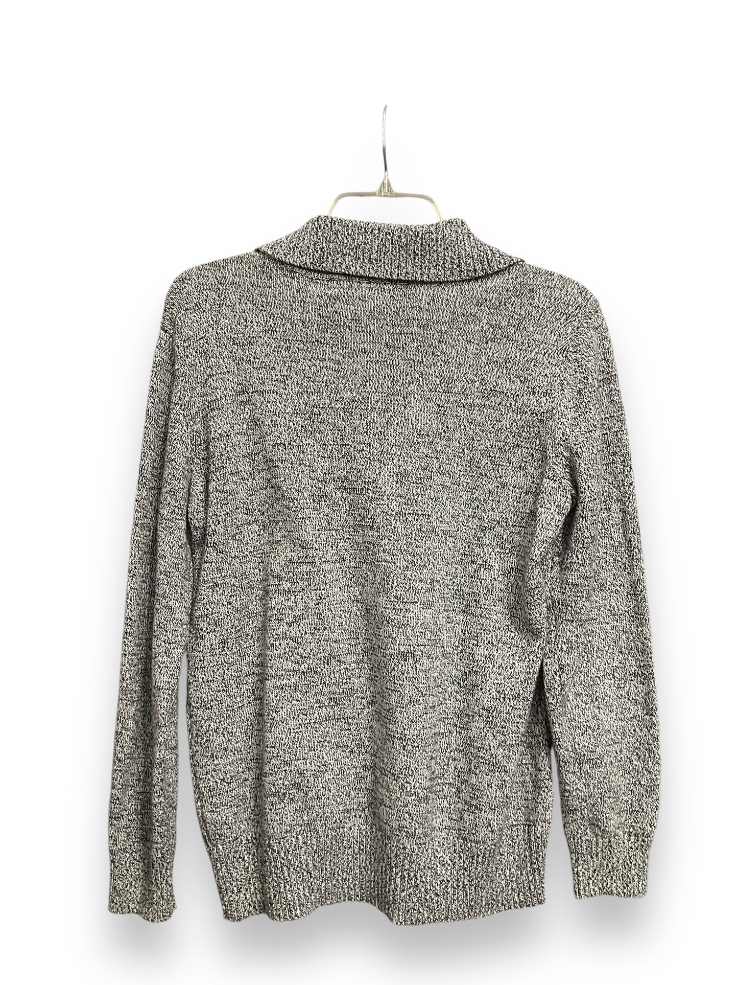 Sweatshirt Collar By Karen Scott In Grey, Size: S