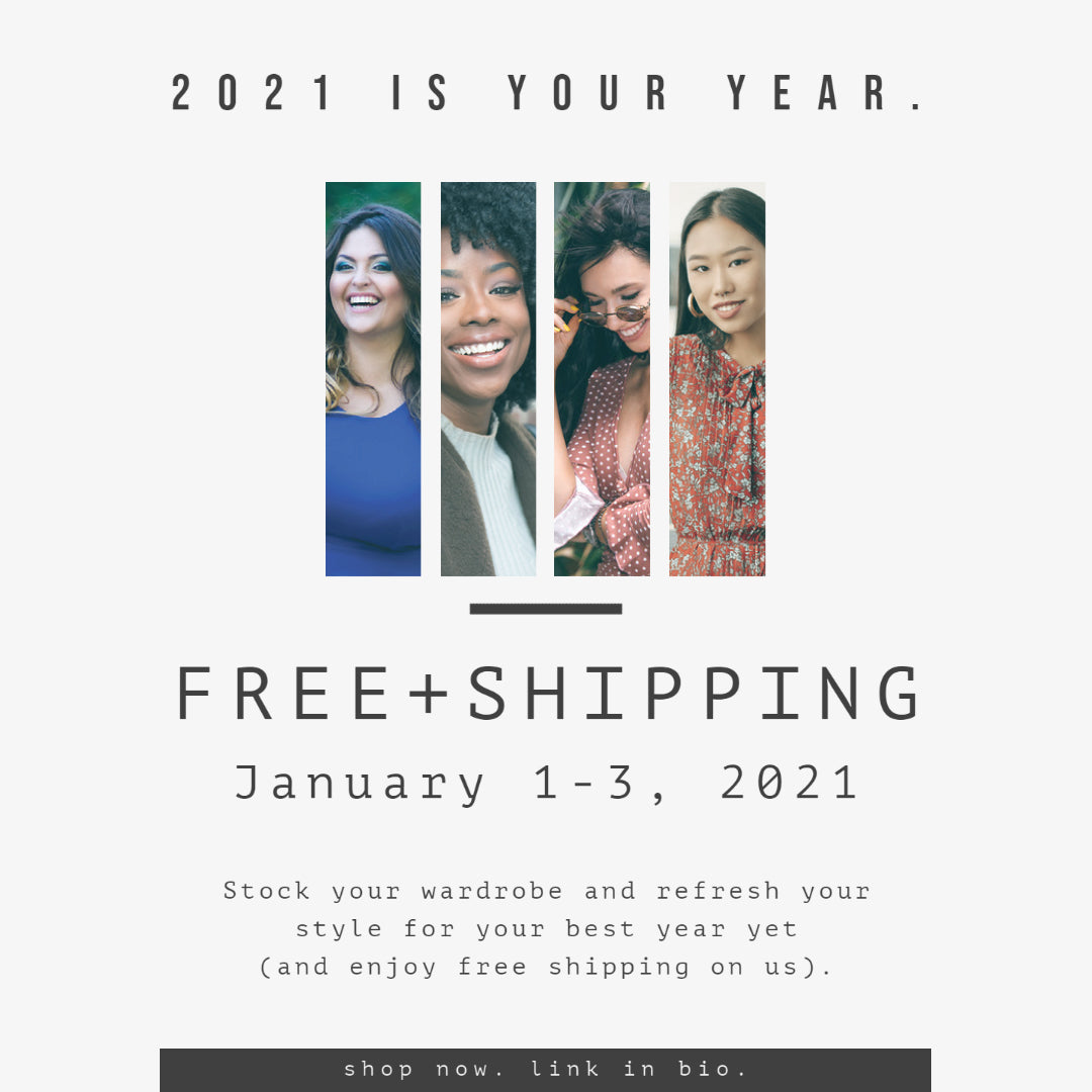 Free shipping Sitewide Jan 1-3