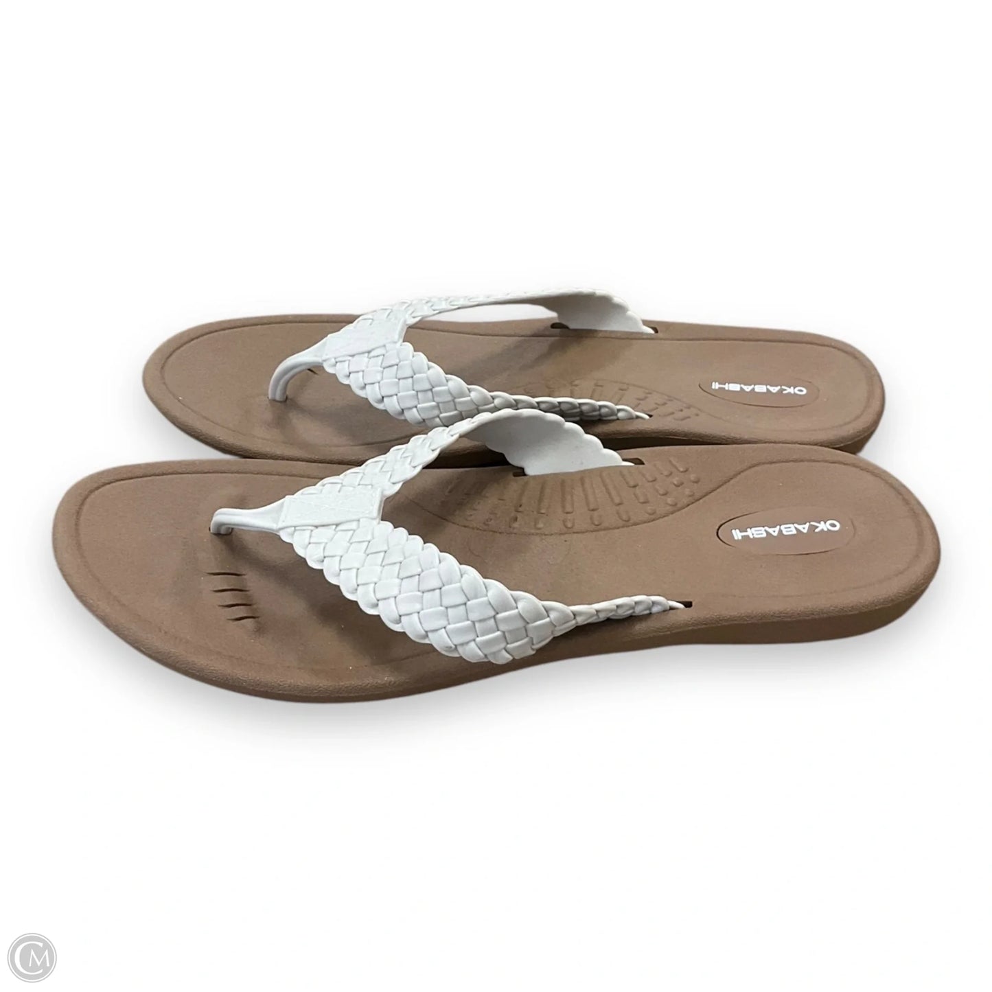 Sandals Flip Flops By Clothes Mentor In White, Size: 10