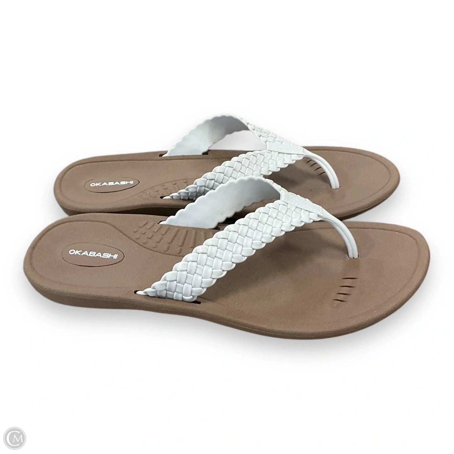 Sandals Flip Flops By Clothes Mentor In White, Size: 10