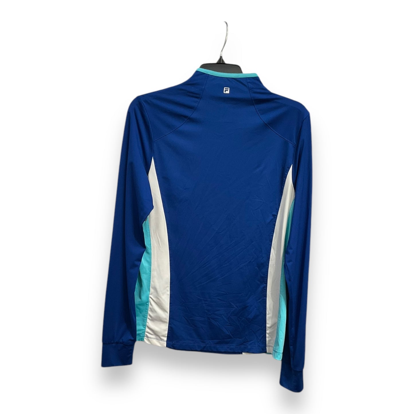 Athletic Top Long Sleeve Collar By Fila In Blue, Size: S