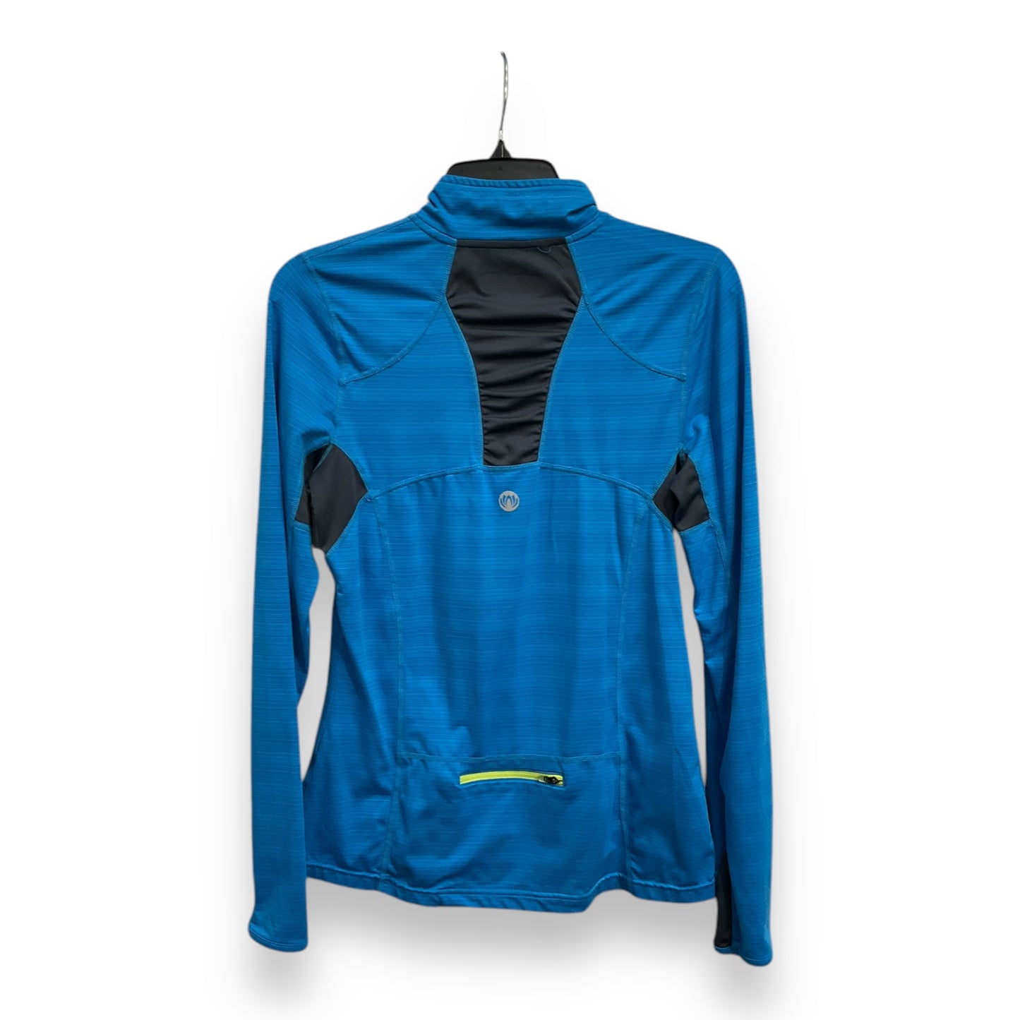 Athletic Top Long Sleeve Collar By Mondetta In Blue, Size: S