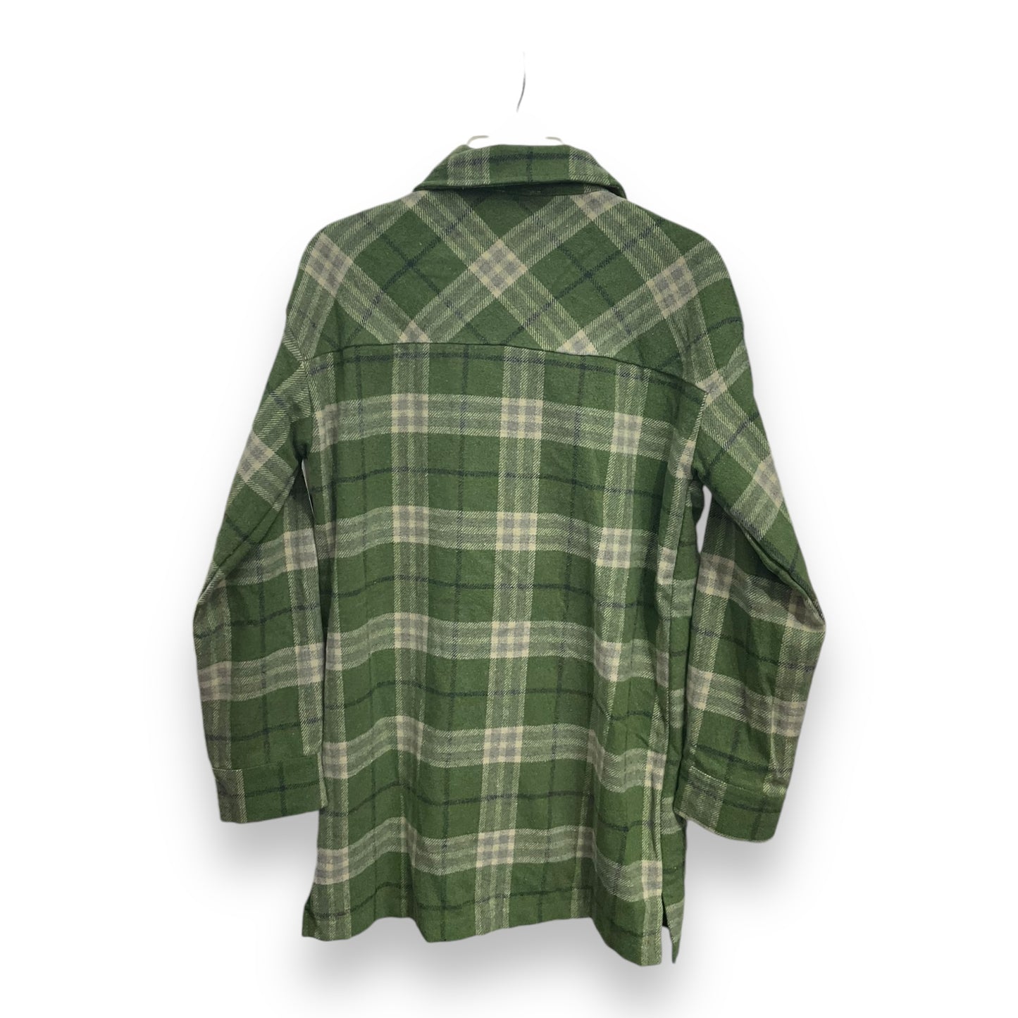 Jacket Shirt By Hem & Thread In Green, Size: L