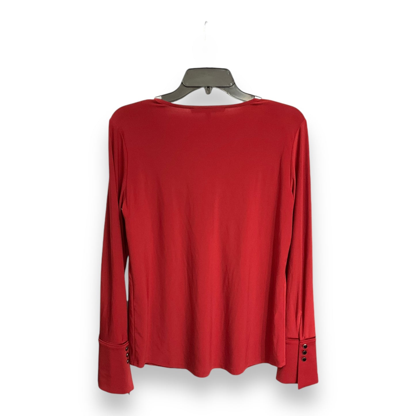 Top Long Sleeve Basic By White House Black Market In Red, Size: S