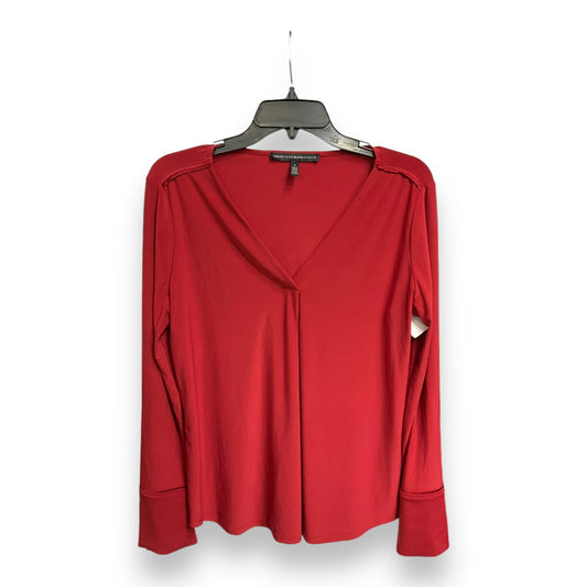 Top Long Sleeve Basic By White House Black Market In Red, Size: S