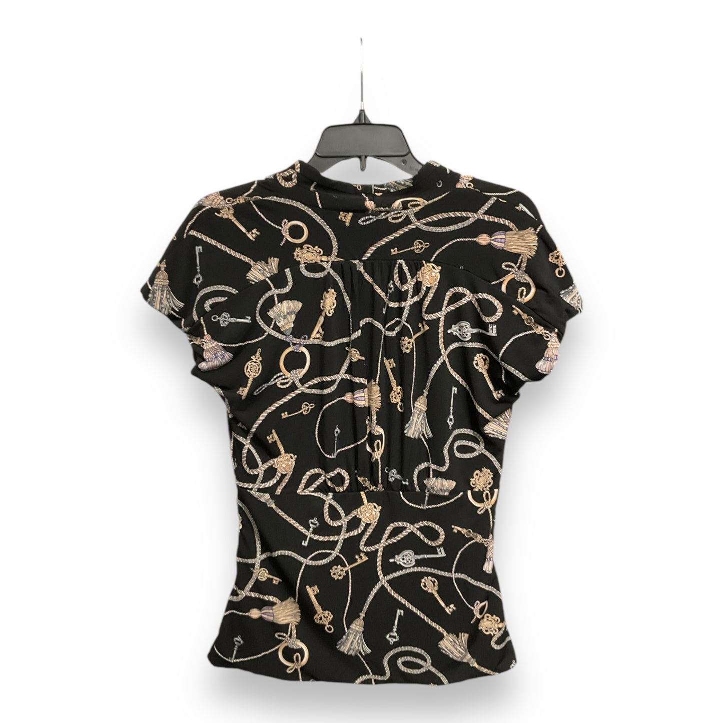 Top Short Sleeve By White House Black Market In Black, Size: S