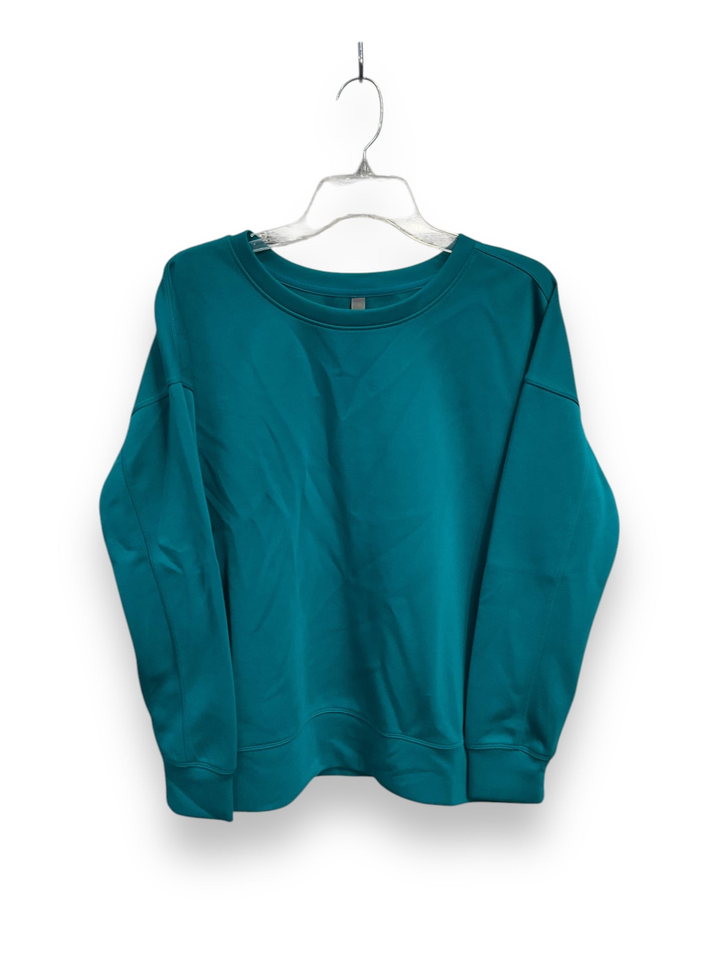 Athletic Top Long Sleeve Crewneck By Mondetta In Aqua, Size: L