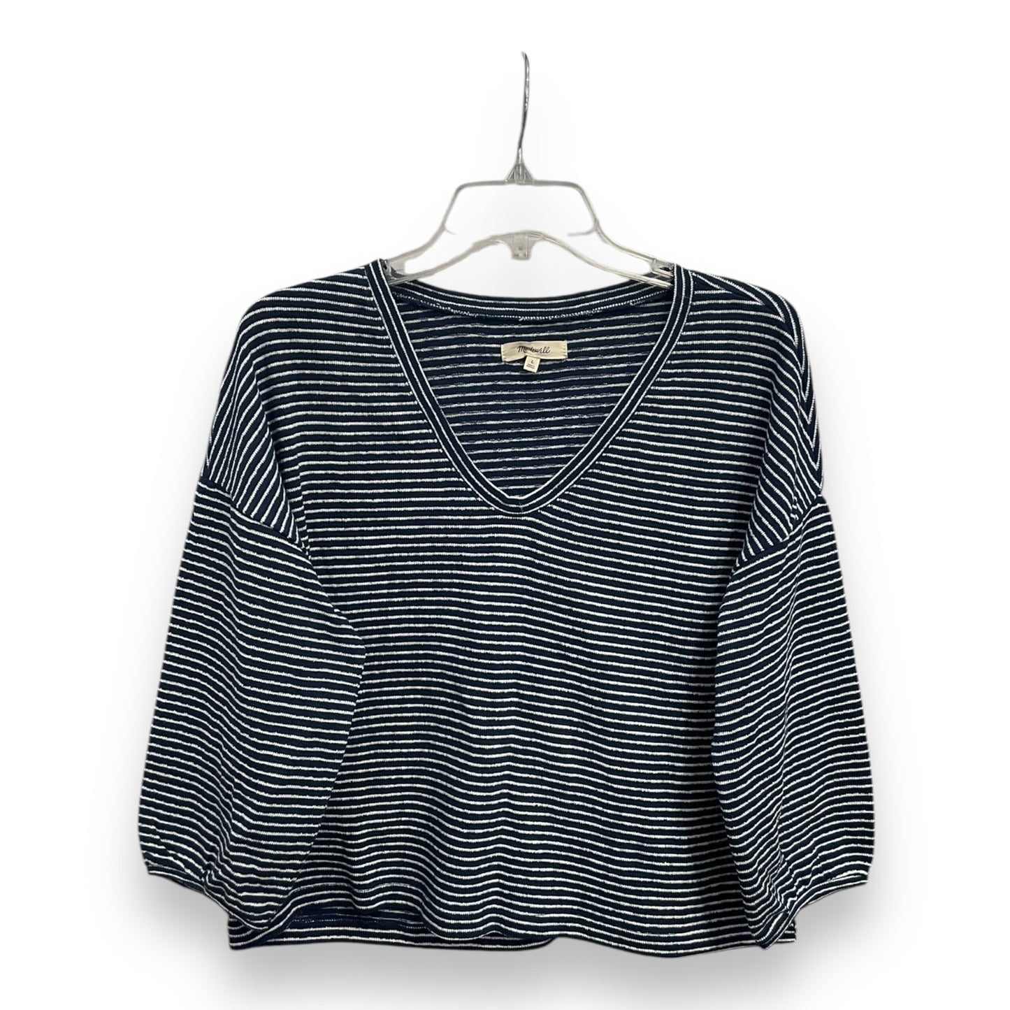 Top Long Sleeve By Madewell In Navy, Size: L