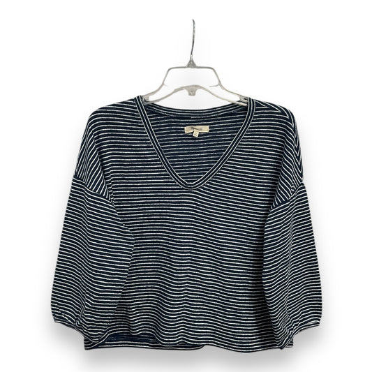 Top Long Sleeve By Madewell In Navy, Size: L