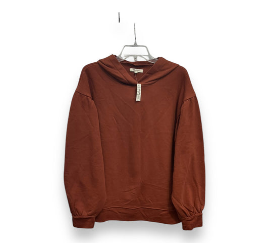 Sweatshirt Hoodie By Madewell In Brown, Size: L