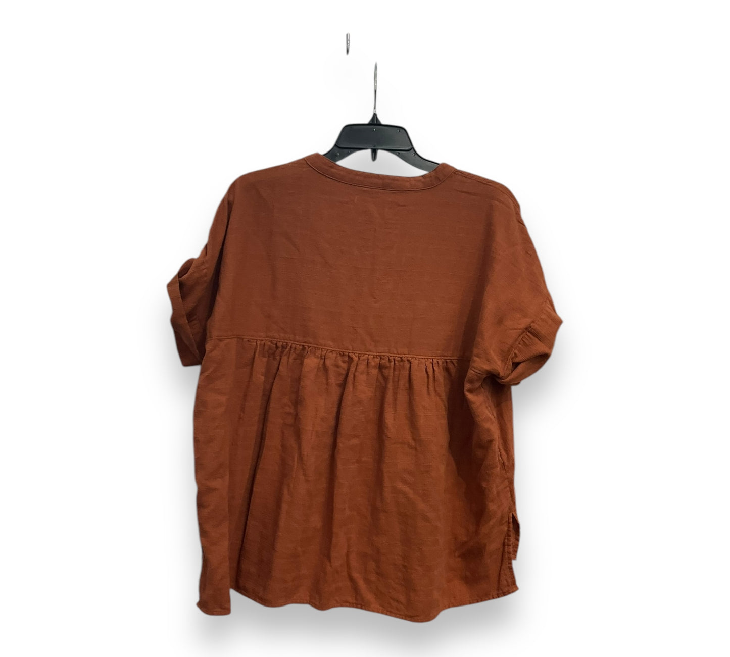 Top Short Sleeve By Madewell In Orange, Size: M