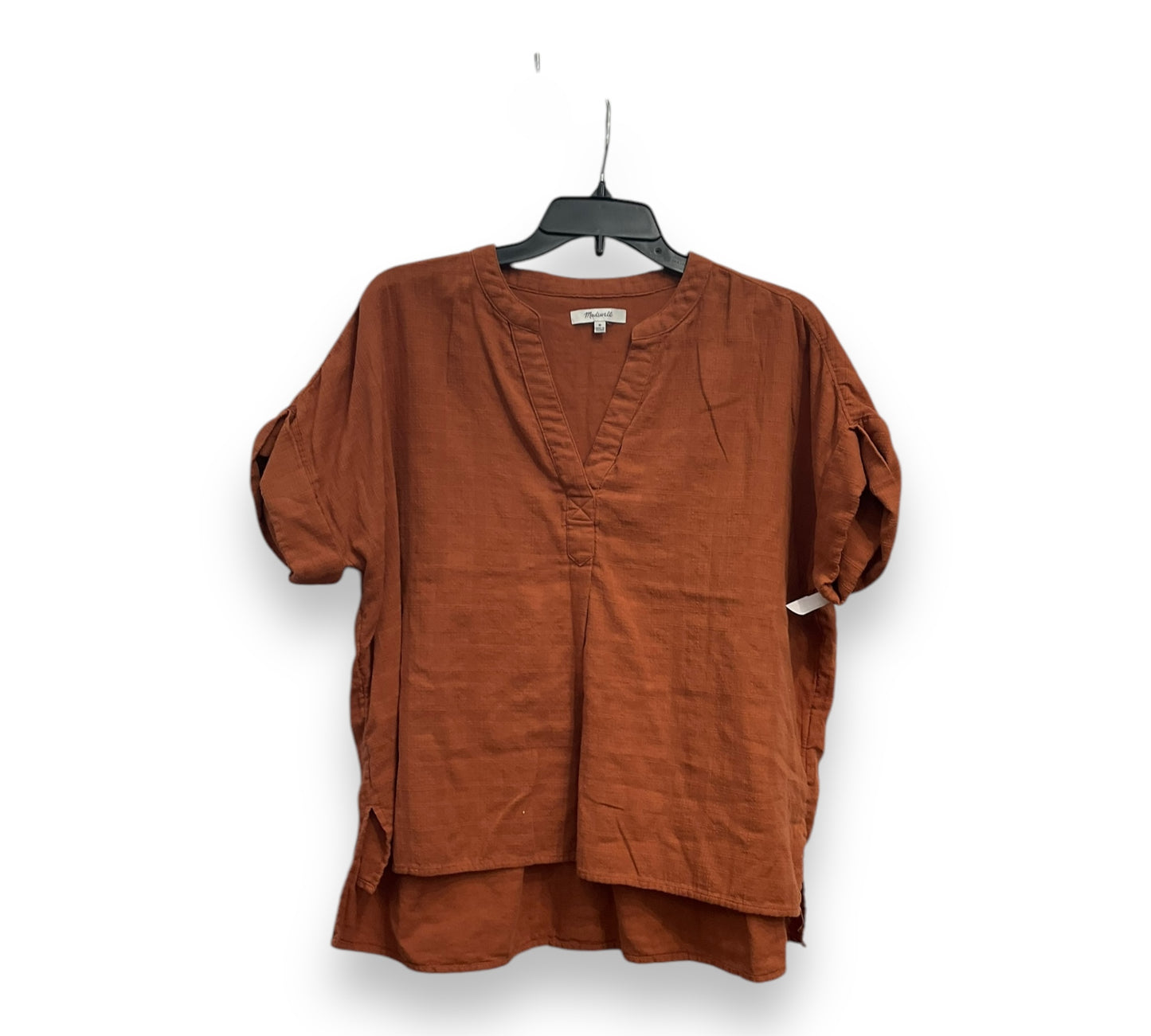 Top Short Sleeve By Madewell In Orange, Size: M