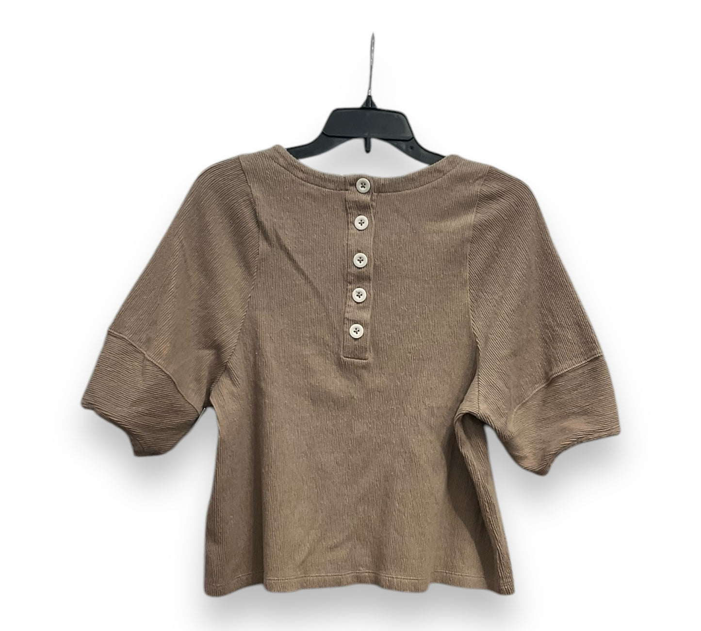 Top Short Sleeve By Madewell In Taupe, Size: L