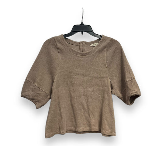 Top Short Sleeve By Madewell In Taupe, Size: L