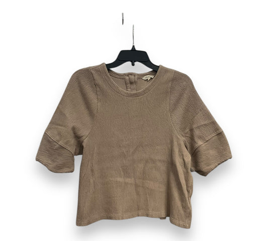 Top Short Sleeve By Madewell In Taupe, Size: L