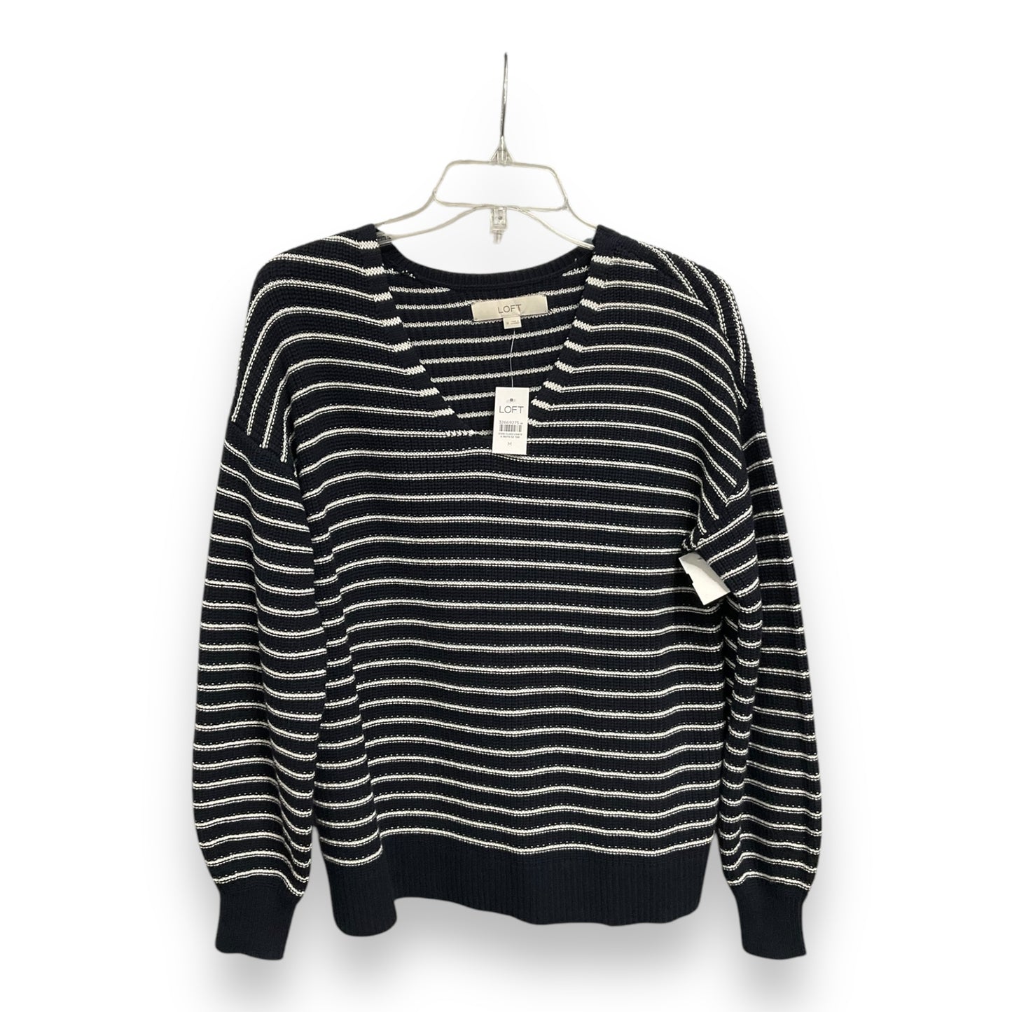 Sweater By Loft In Striped Pattern, Size: M