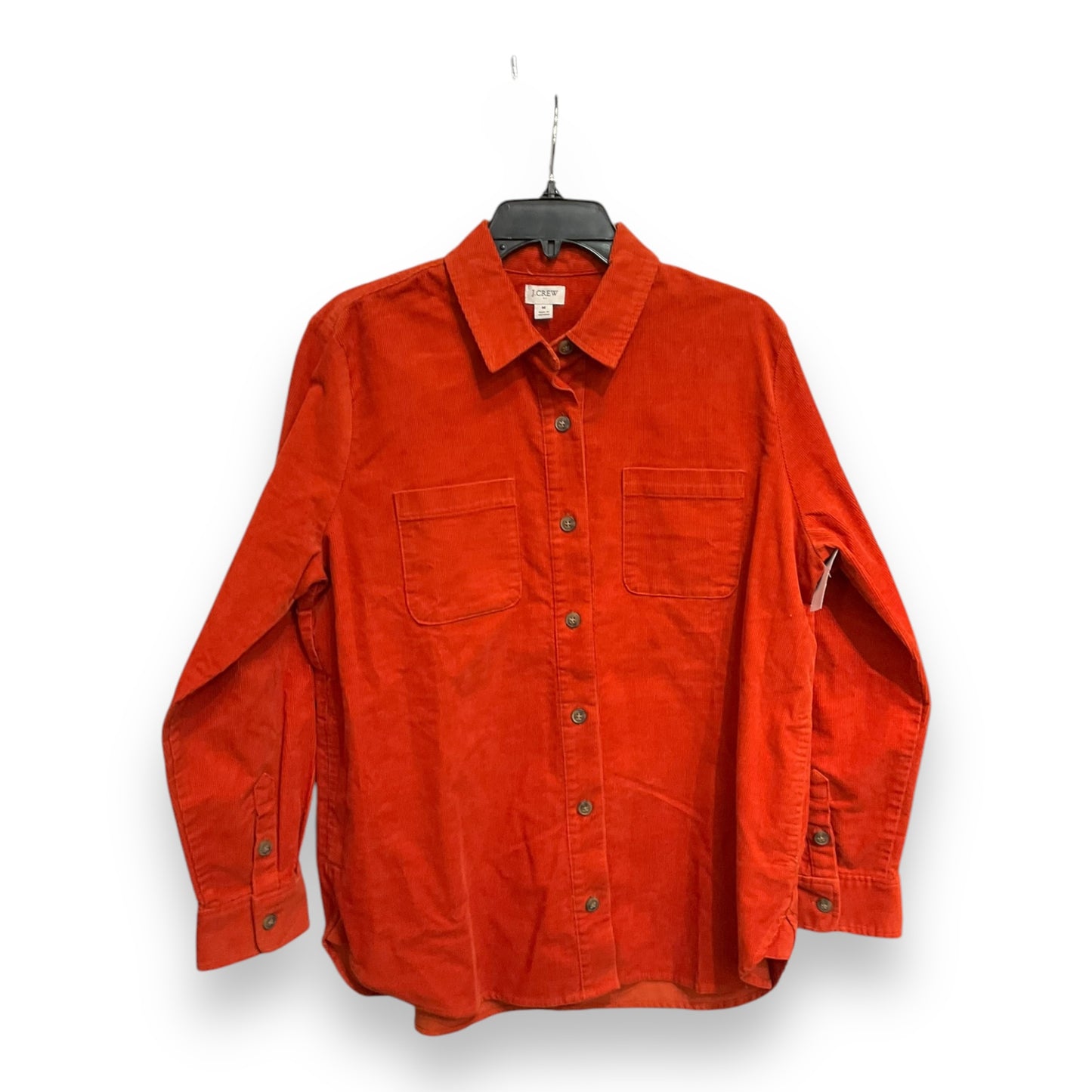 Jacket Shirt By J. Crew In Orange, Size: M