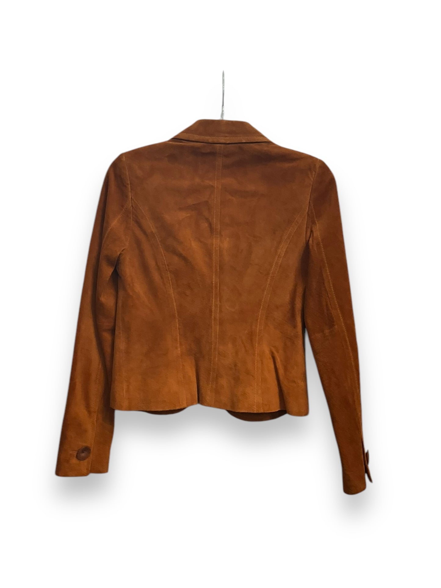 Jacket Leather By Classiques Entier In Orange, Size: Xs