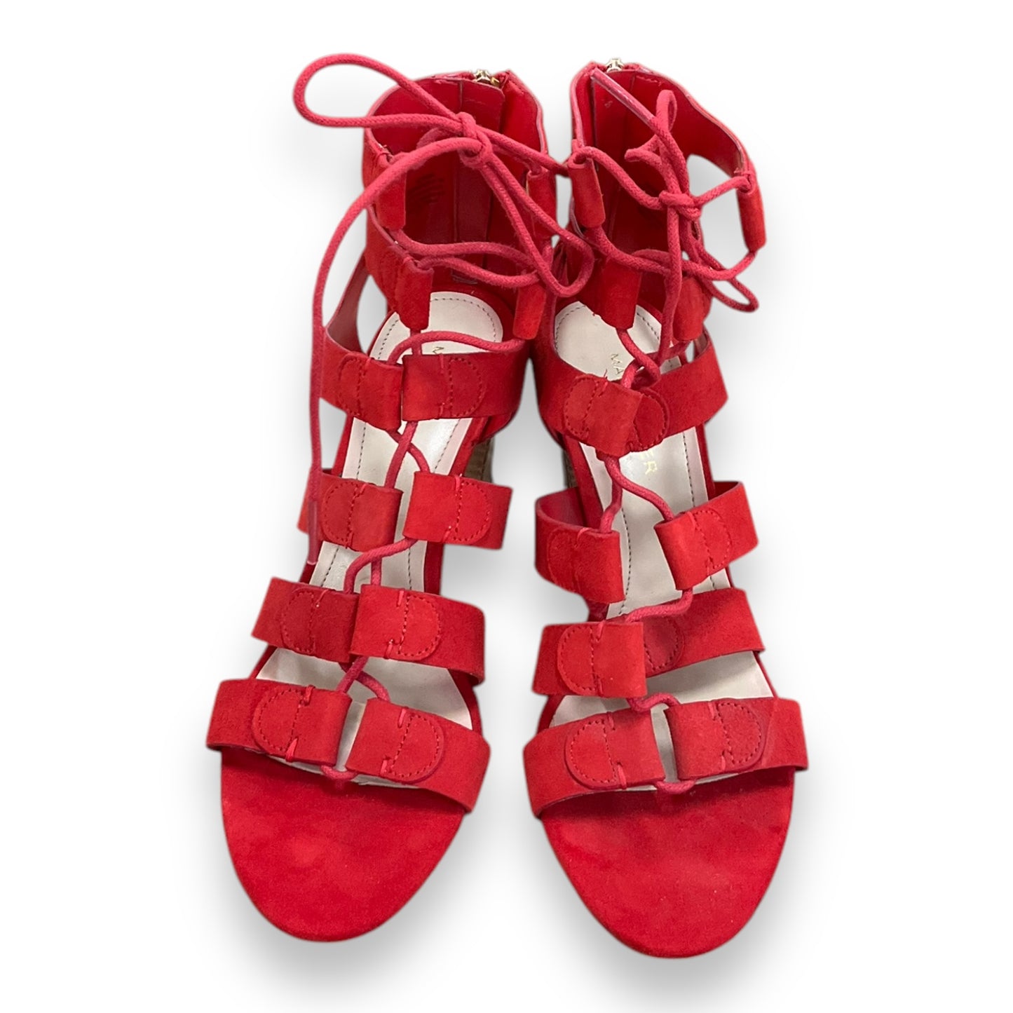 Sandals Heels Block By Marc Fisher In Red, Size: 7