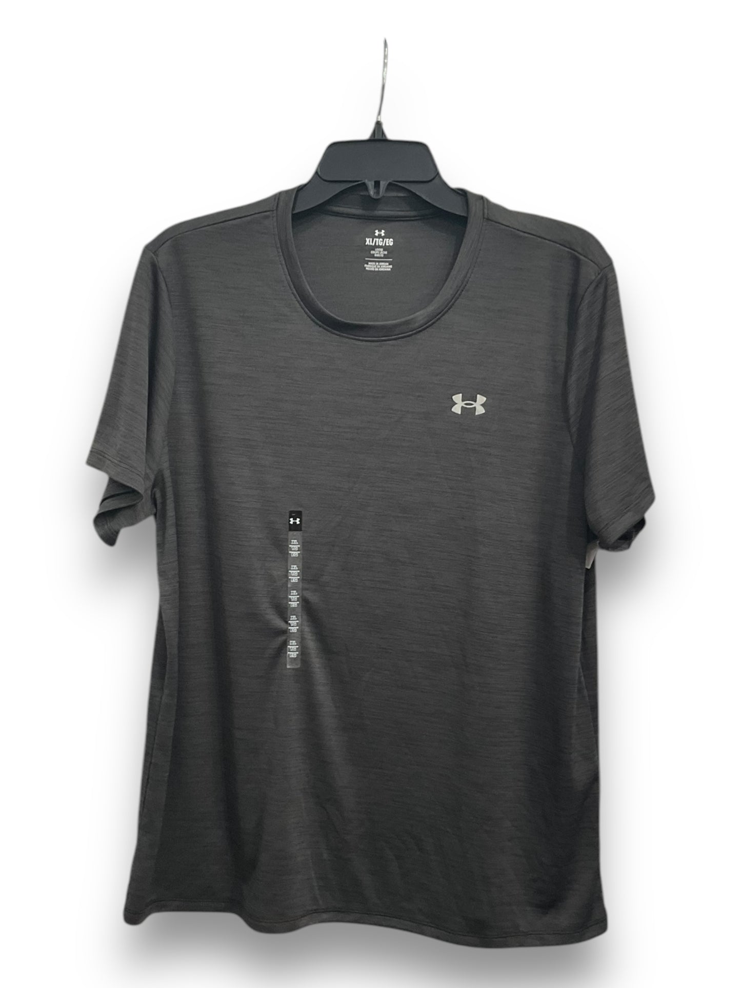 Athletic Top Short Sleeve By Under Armour In Black, Size: Xl