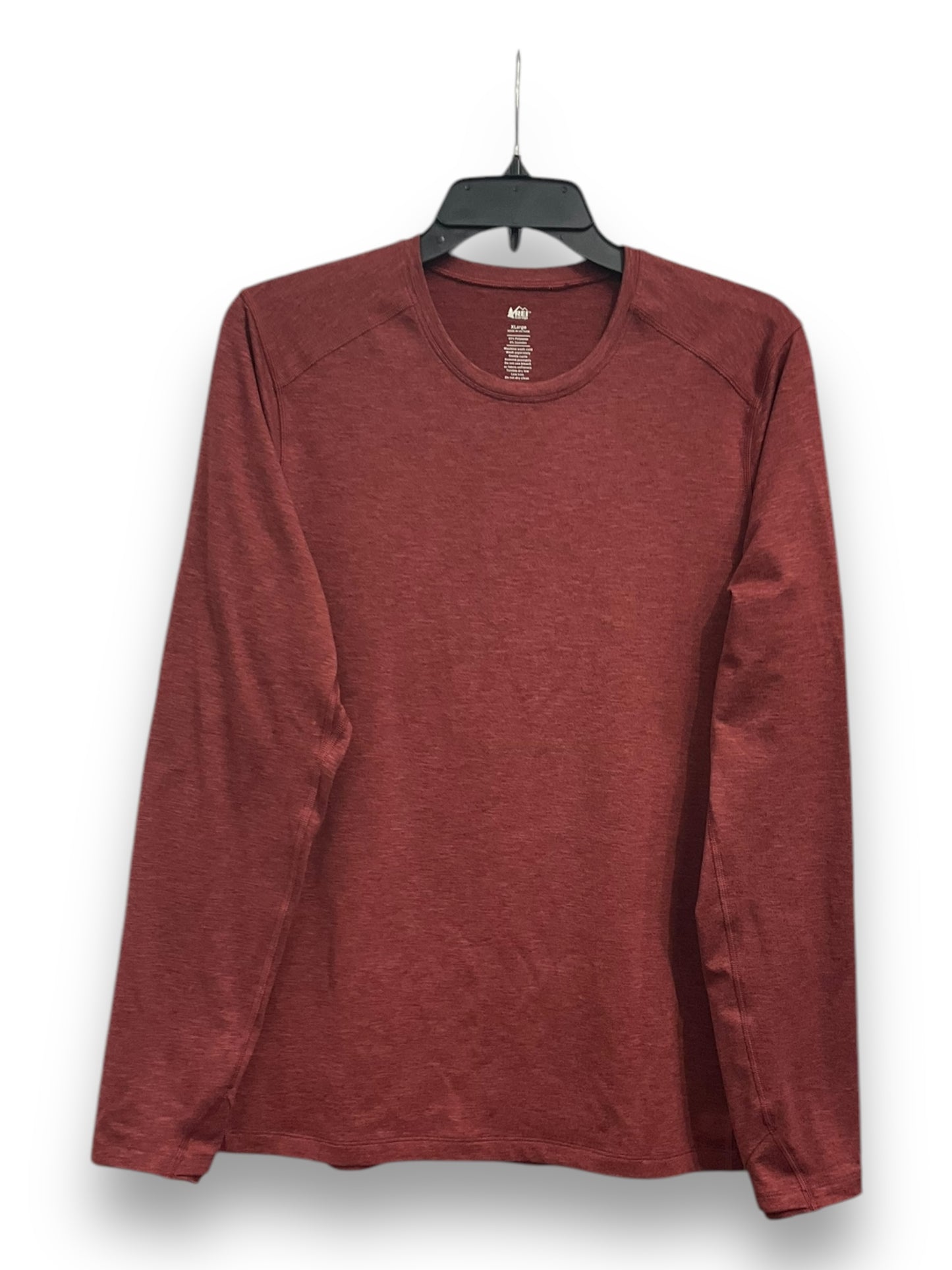 Athletic Top Long Sleeve Crewneck By Rei In Maroon, Size: Xl