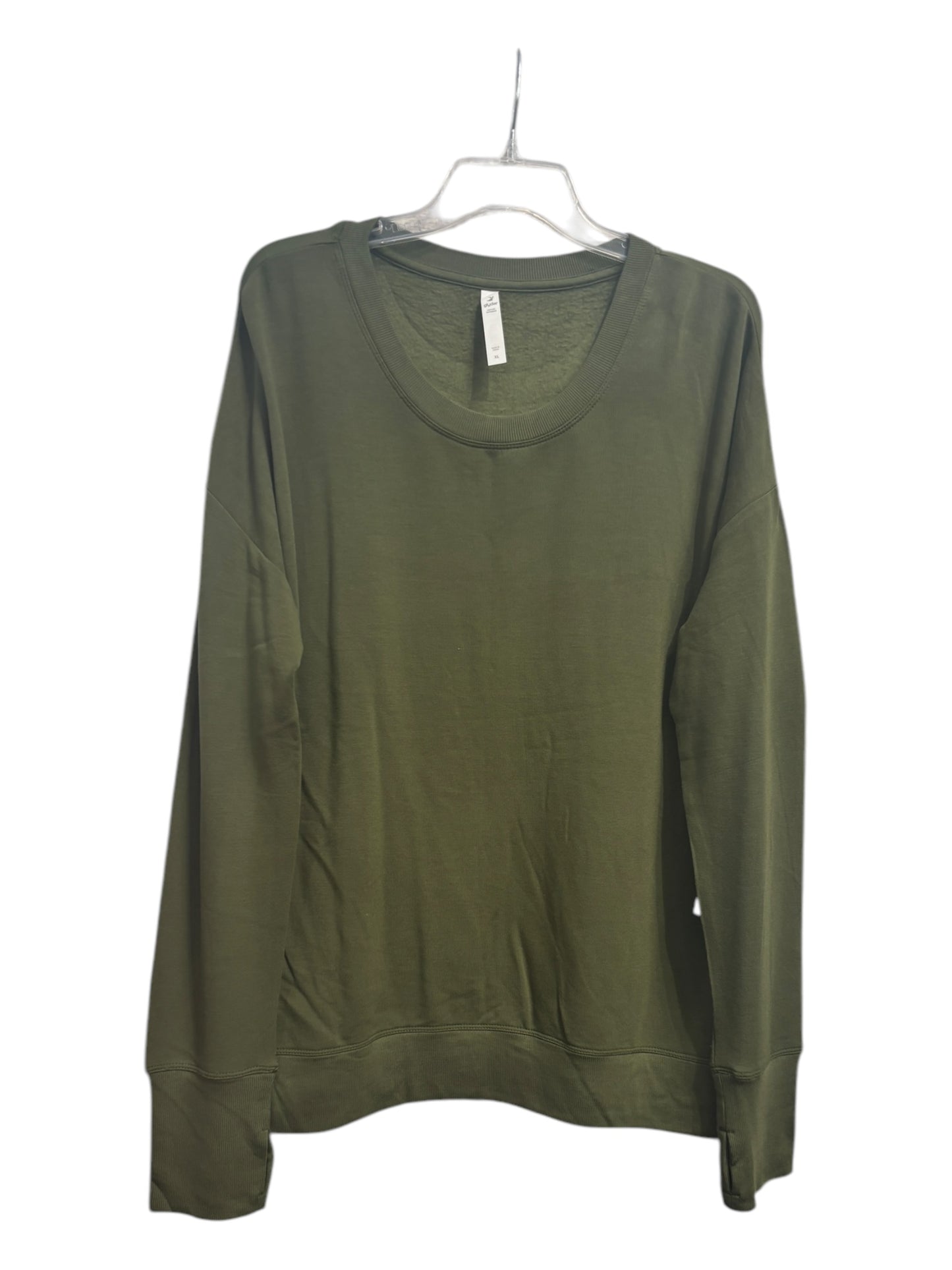 Athletic Top Long Sleeve Crewneck By Clothes Mentor In Green, Size: Xl