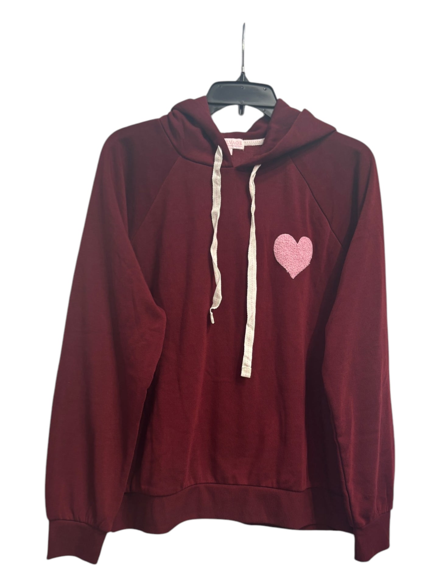 Sweatshirt Hoodie By Clothes Mentor In Maroon, Size: Xl