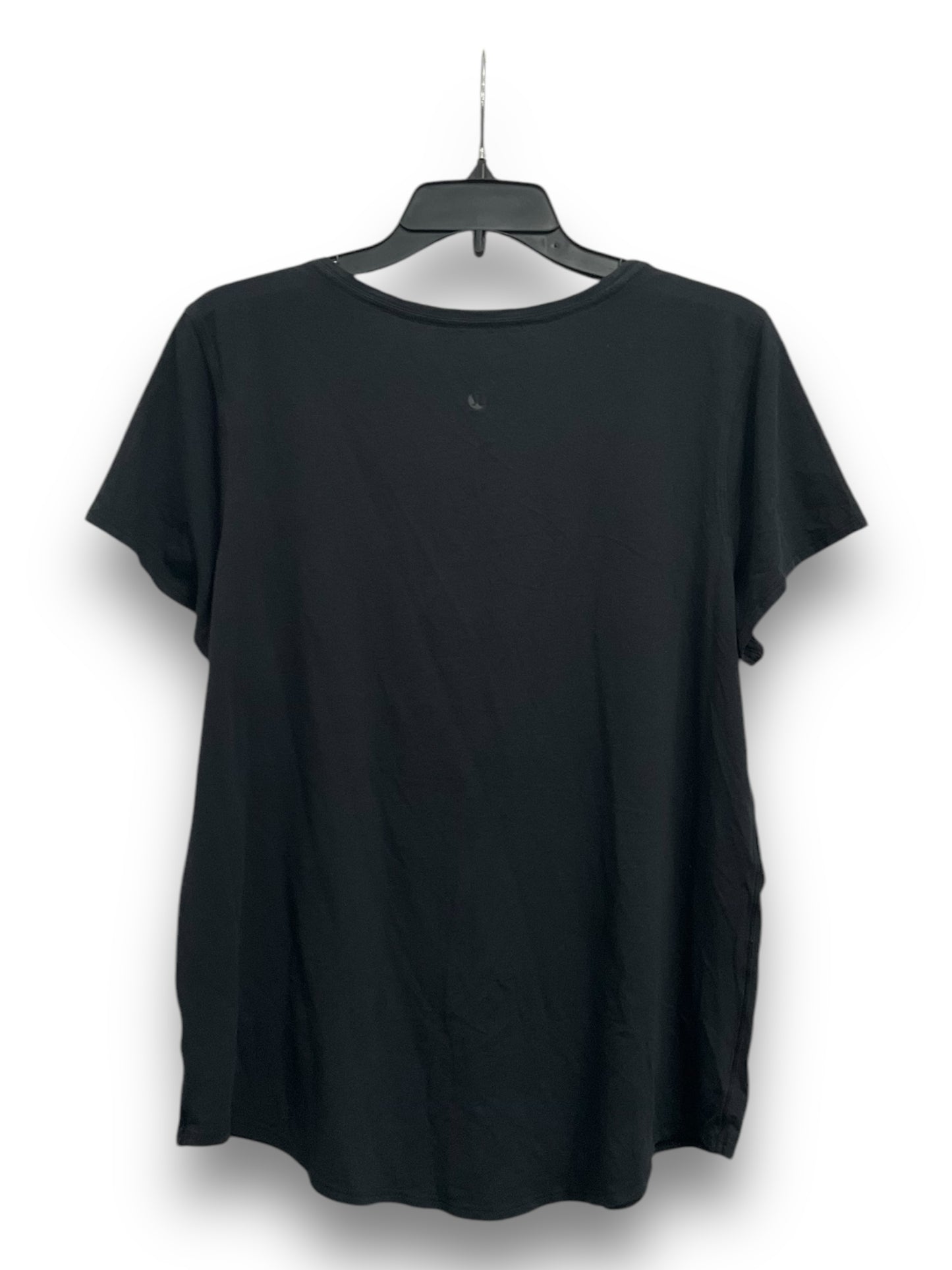 Athletic Top Short Sleeve By Lululemon In Black, Size: L