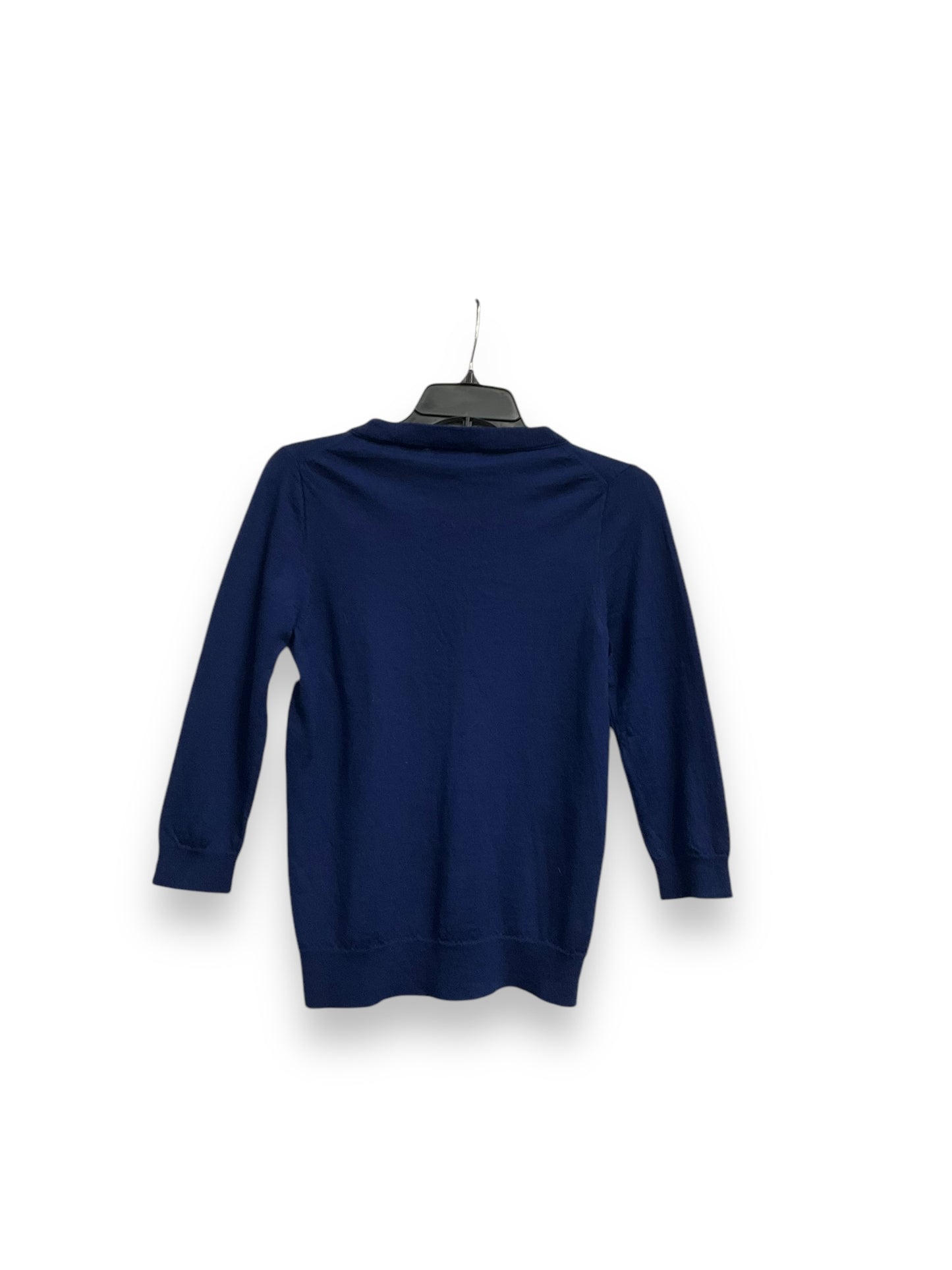 Top 3/4 Sleeve Basic By J. Crew In Blue, Size: M