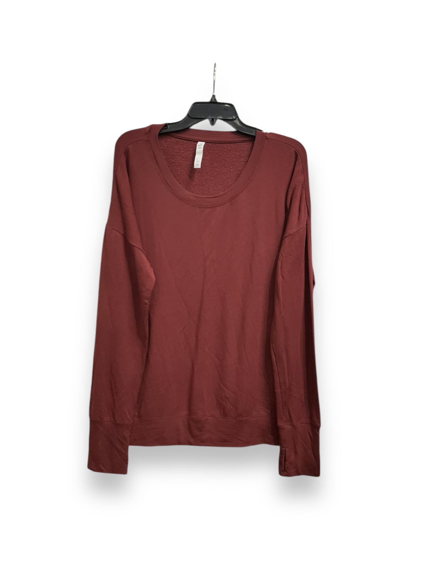 Athletic Top Long Sleeve Crewneck By Clothes Mentor In Maroon, Size: Xl