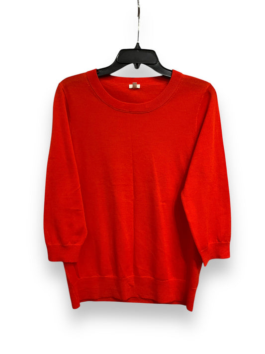 Top Long Sleeve Basic By J. Crew In Orange, Size: M