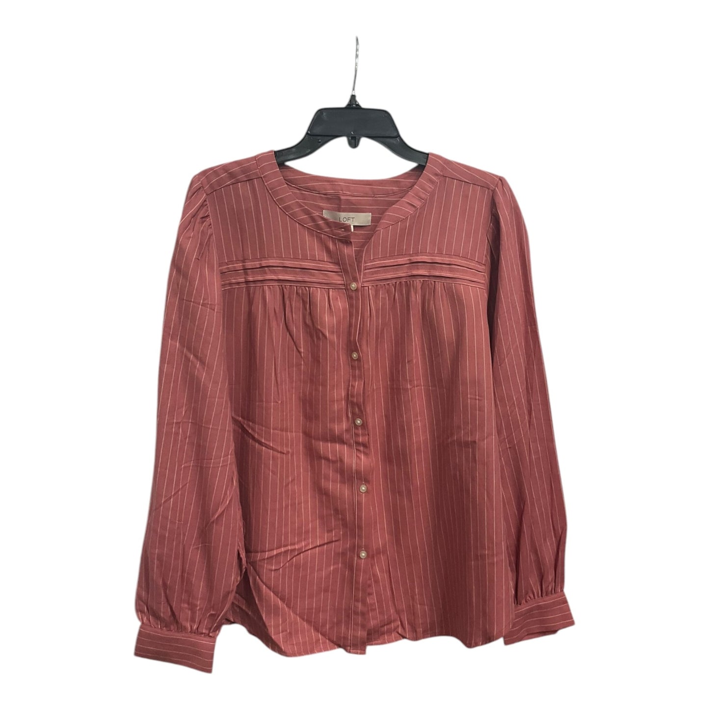 Blouse Long Sleeve By Loft  Size: L