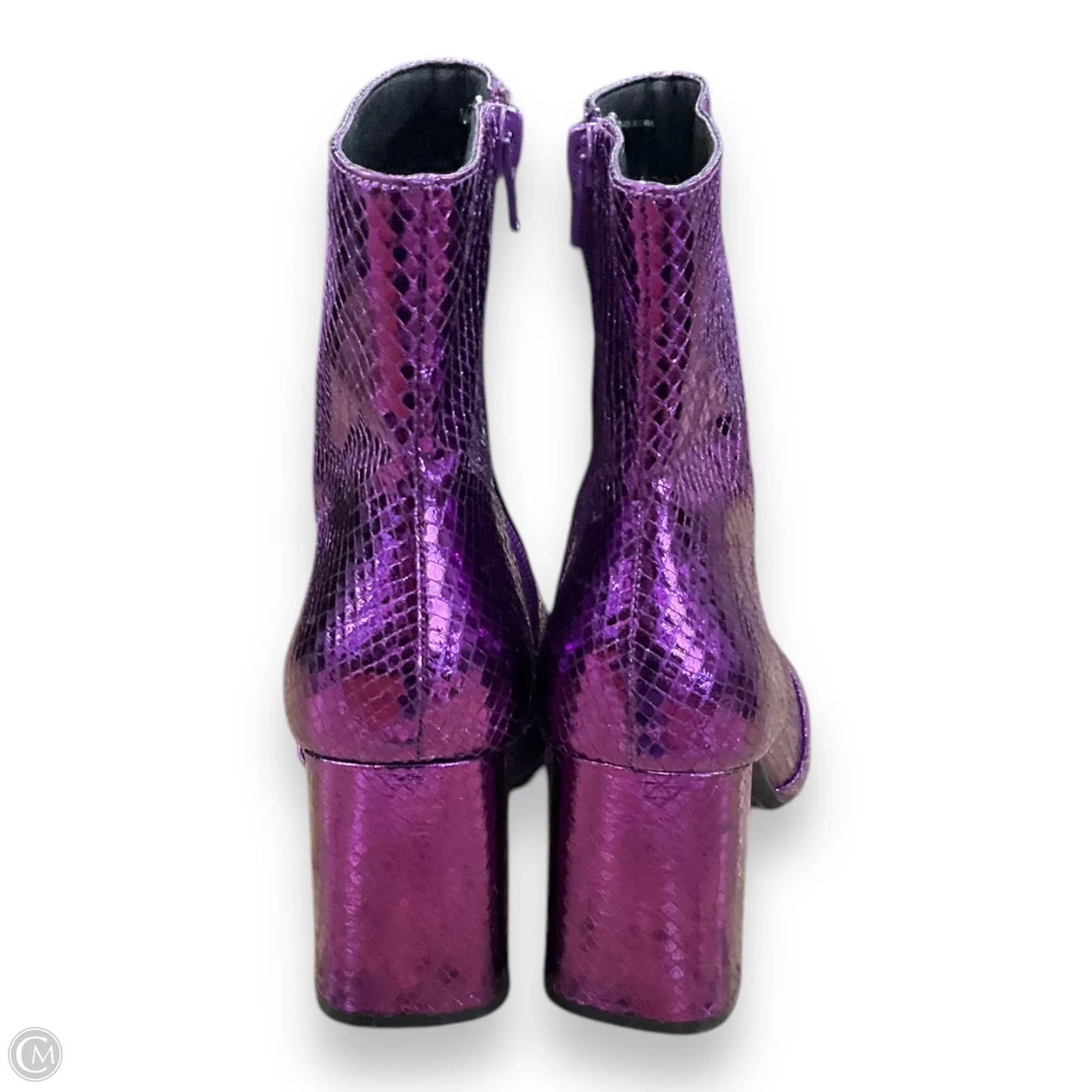 Boots Ankle Heels By Inc In Purple, Size: 7