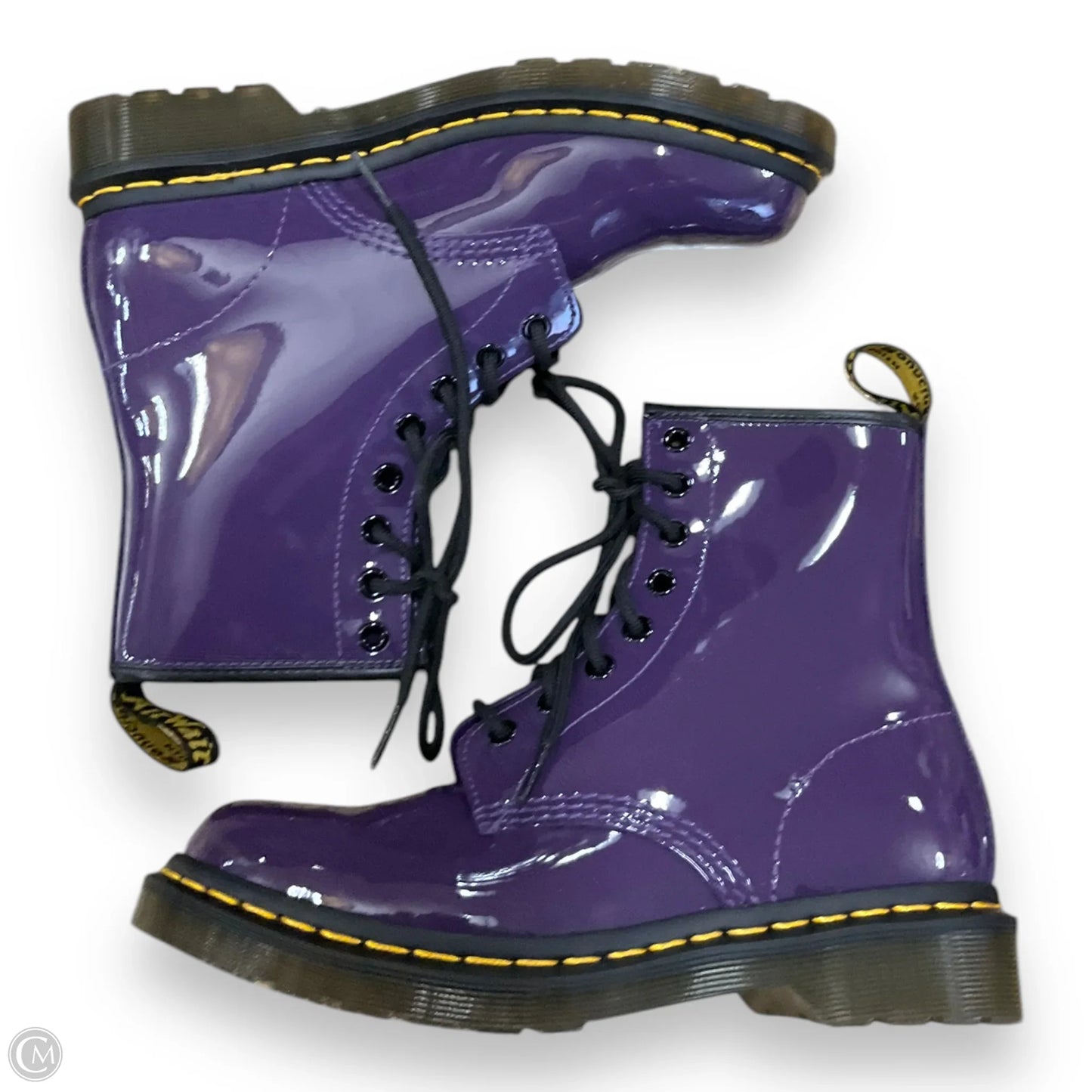 Boots Ankle Flats By Dr Martens In Purple, Size: 7