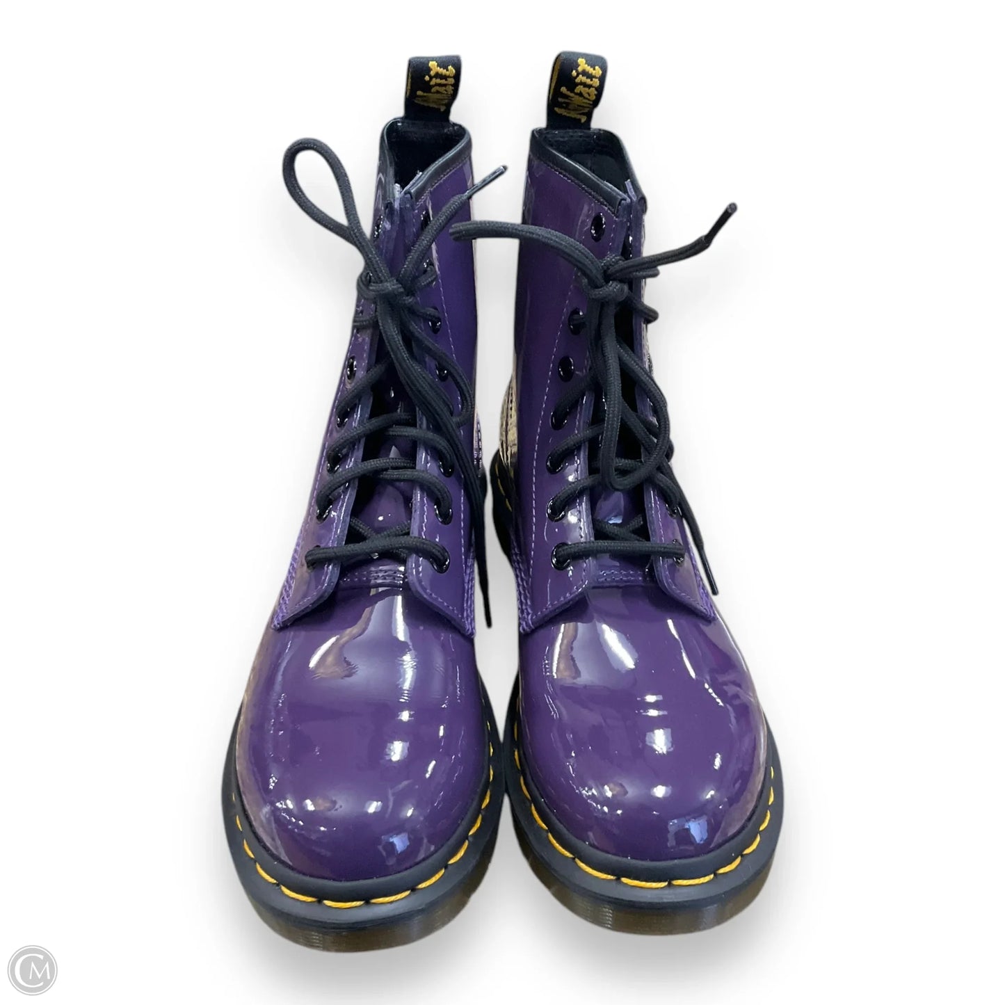 Boots Ankle Flats By Dr Martens In Purple, Size: 7