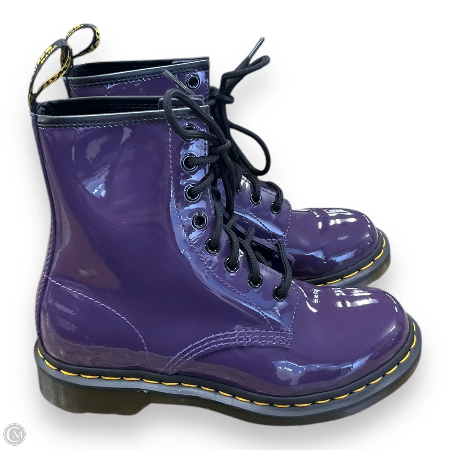 Boots Ankle Flats By Dr Martens In Purple, Size: 7