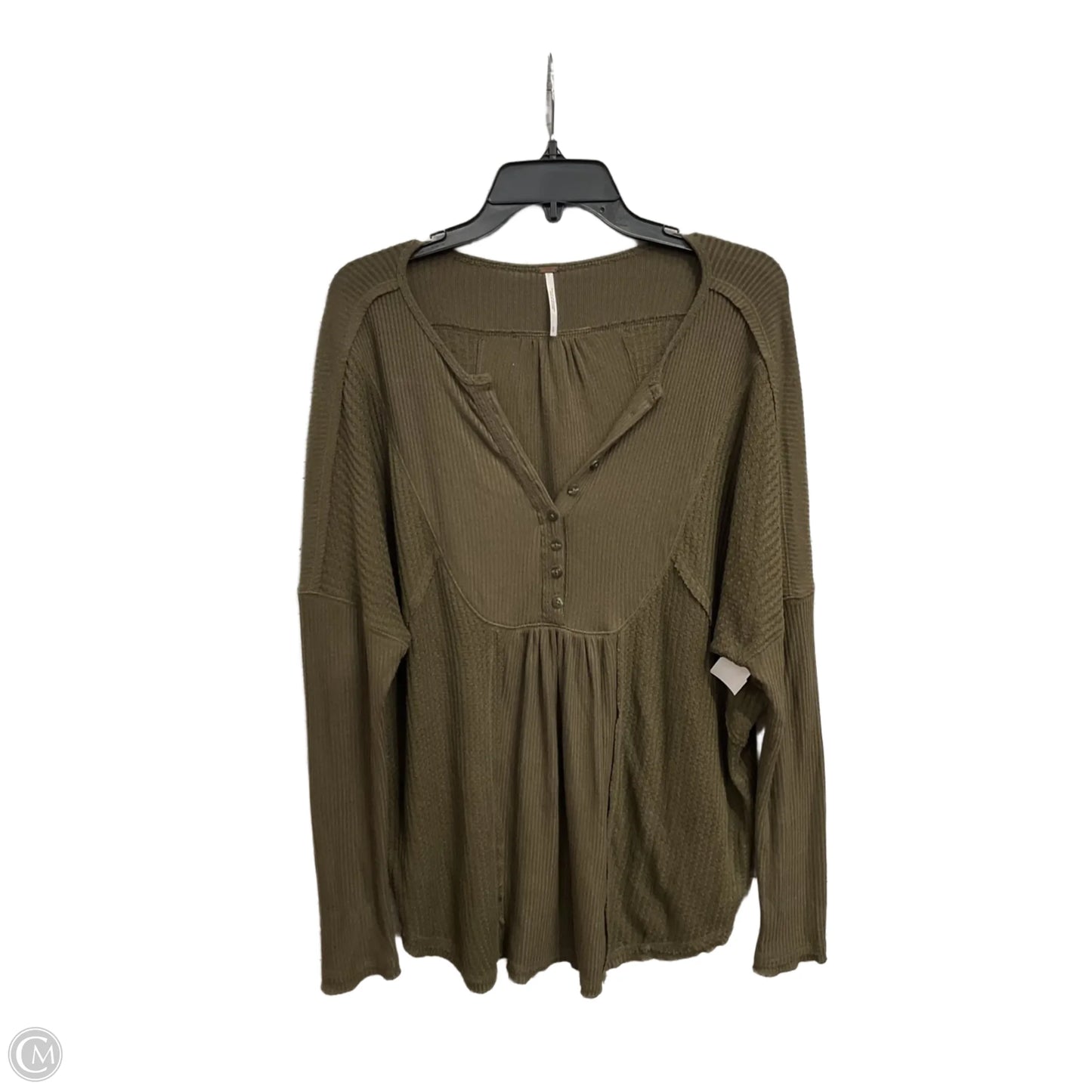 Top Long Sleeve By Free People In Green, Size: S