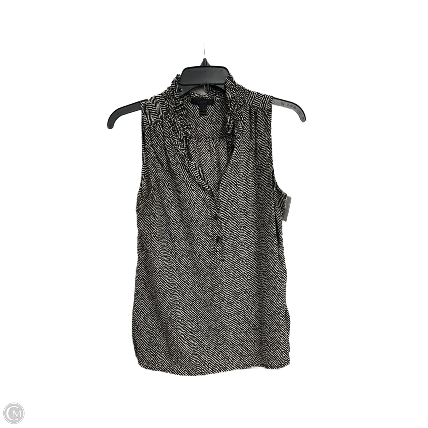 Top Sleeveless By J. Crew In Black, Size: 4