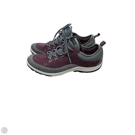 Shoes Sneakers By Ecco In Grey & Purple, Size: 9.5