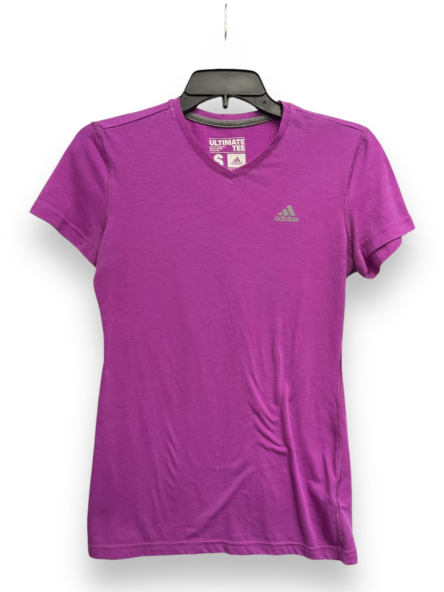 Athletic Top Long Sleeve Crewneck By Adidas In Purple, Size: S