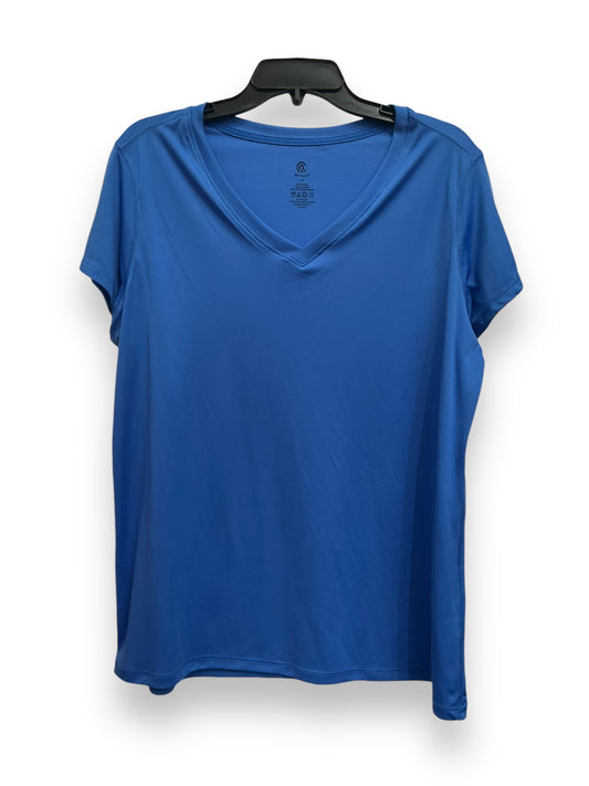 Athletic Top Short Sleeve By Champion In Blue, Size: 1x