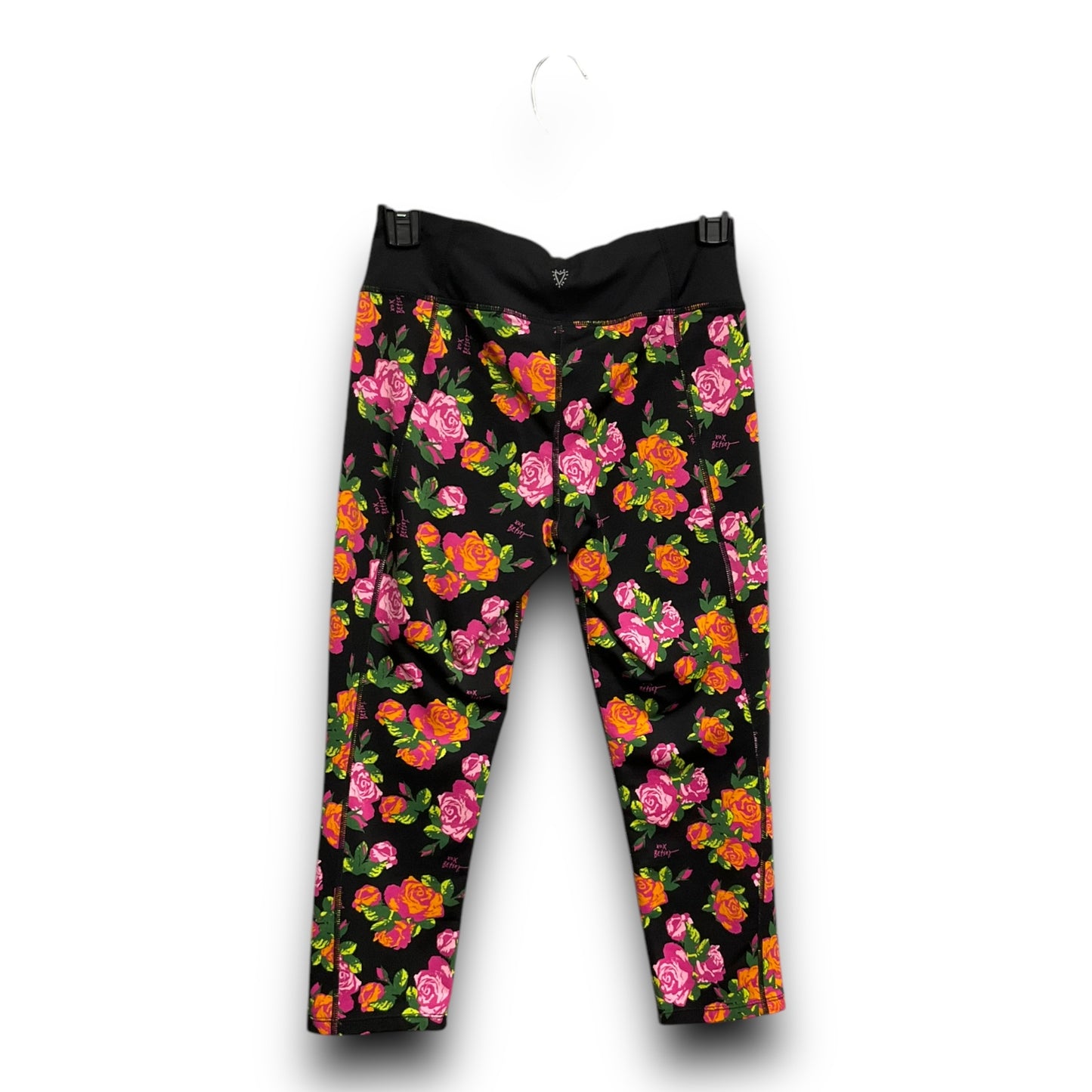 Athletic Leggings Capris By Betsey Johnson In Floral Print, Size: S