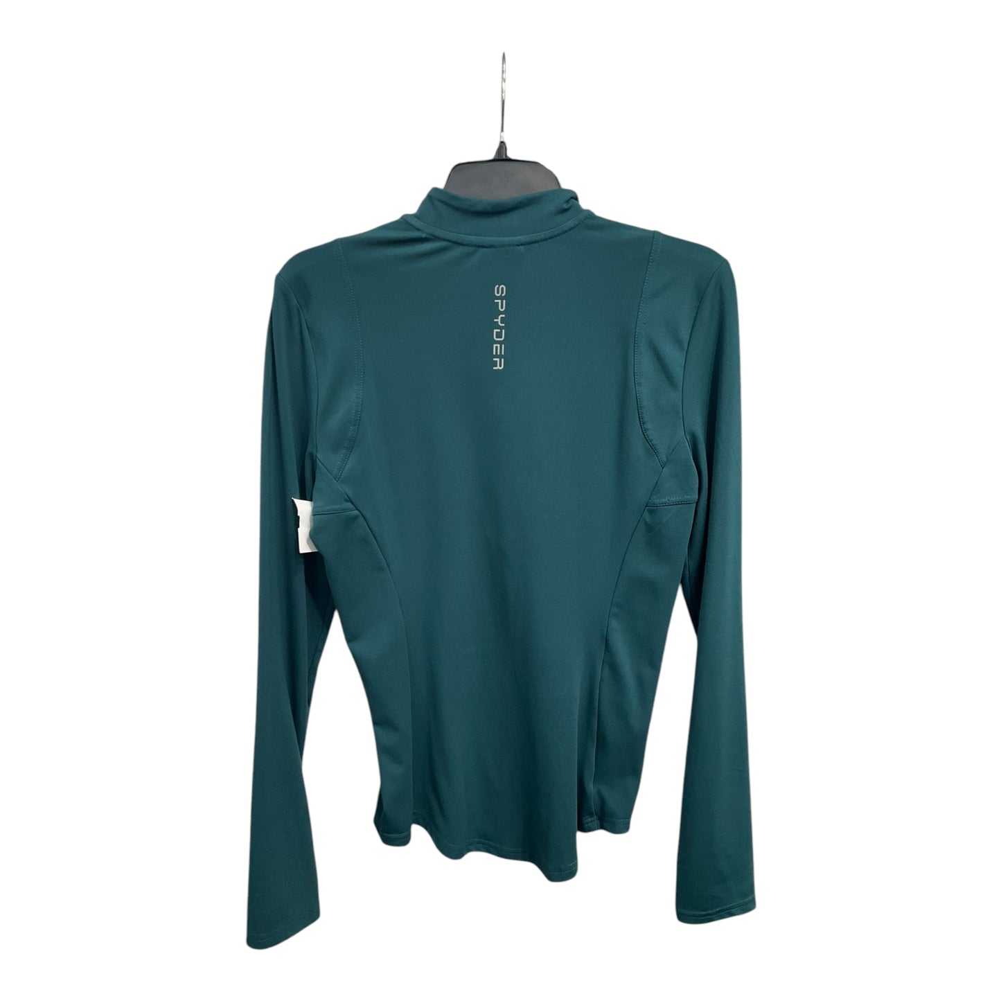 Athletic Top Long Sleeve Collar By Spyder In Green, Size: M