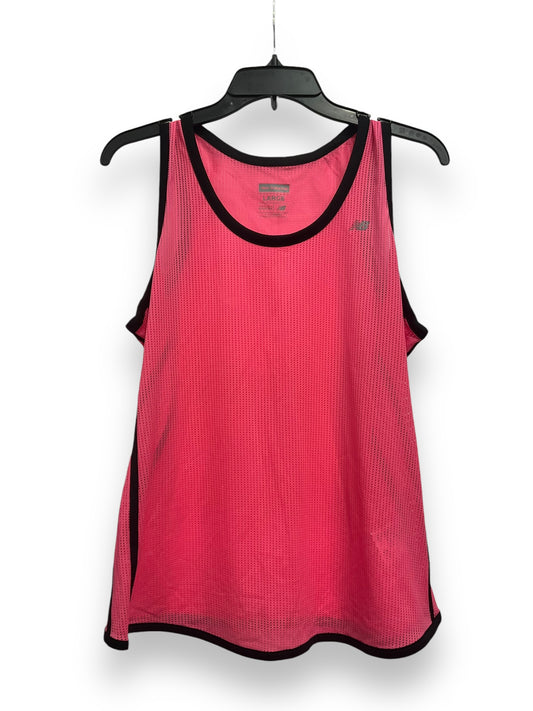 Athletic Tank Top By New Balance In Pink, Size: L